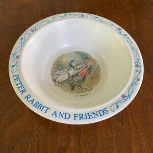 Beatrix Potter Peter Rabbit & Friends Vintage Melamine Bowl Jemima Puddleduck
